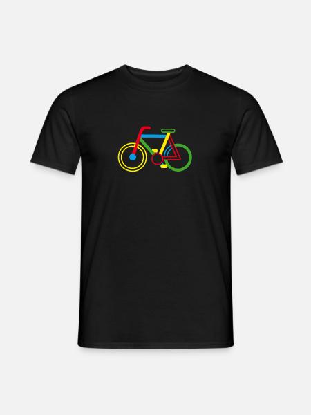 Colorful men's bike - Men's T-Shirt - black
