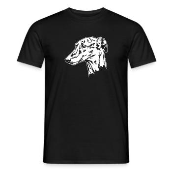 GALGO ESPANOL bringé Portrait Lévrier Wilsigns - T-shirt homme - noir - Devant - AI Model Male 178 light (178cm)
