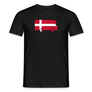 Camper Danemark Voyage Vacances Camper Autocollant - T-shirt homme - noir - Devant - AI Model Male 178 light (178cm)