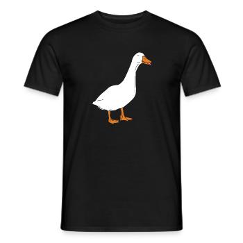 Gans - Gänse Ente Vogel Enten Geschenke - Männer T-Shirt - Schwarz - Vorne - AI Model Male 178 light (178cm)