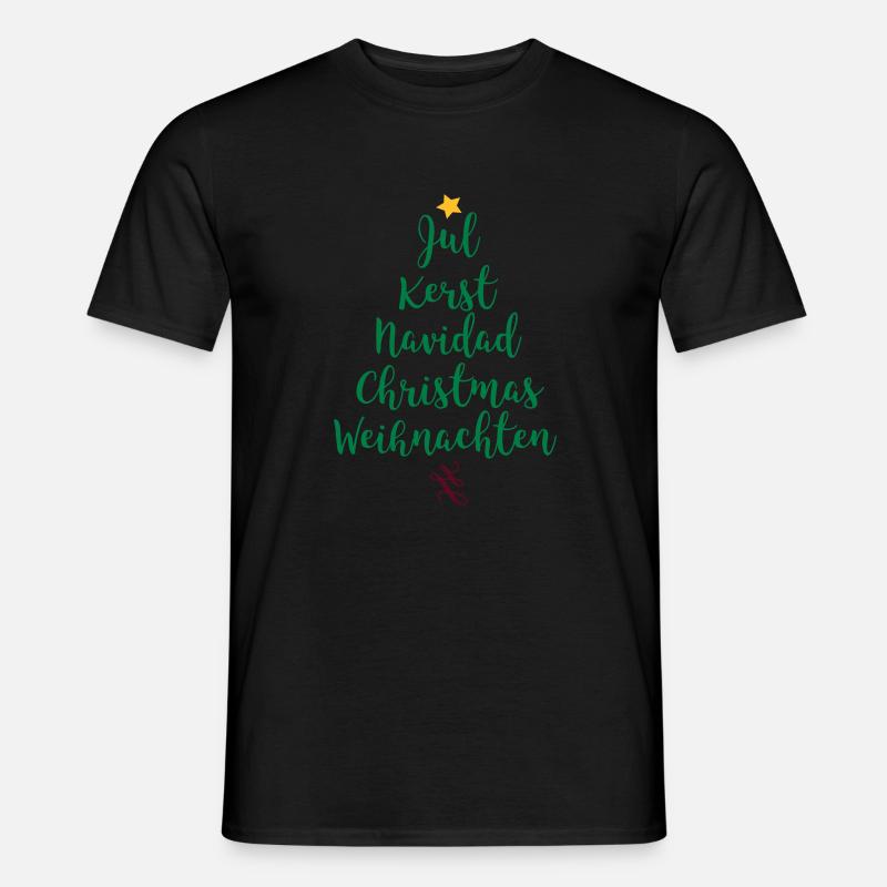 Weihnachtsbaum - Männer T-Shirt - Schwarz