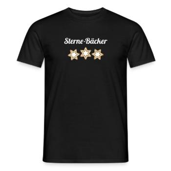 Sterne Bäcker - Männer T-Shirt - Schwarz - Vorne - AI Model Male 178 light (178cm)
