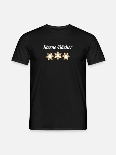 Sterne Bäcker - Männer T-Shirt - Schwarz