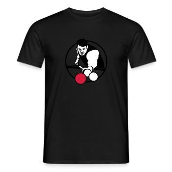 billard_3c - Men's T-Shirt - black - Front - AI Model Male 178 light (178cm)