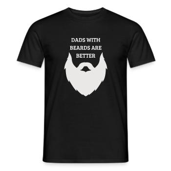 Dads with beards are better Vater Geschenk - Männer T-Shirt - Schwarz - Vorne - AI Model Male 178 light (178cm)