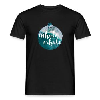 Yoga inhale exhale - Men's T-Shirt - black - Front - AI Model Male 178 light (178cm)
