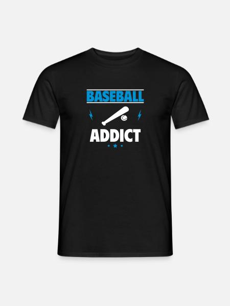Baseball Addict - Men's T-Shirt - black