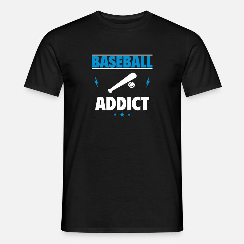 Baseball-Süchtig - Männer T-Shirt - Schwarz
