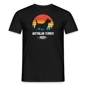 Australian Terrier - Männer T-Shirt - Schwarz - Vorne - AI Model Male 178 light (178cm)