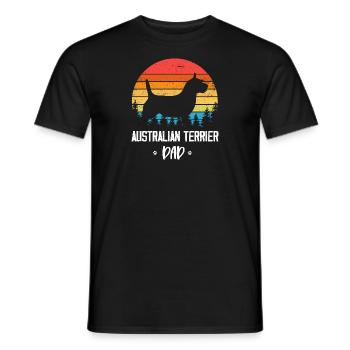Australian Terrier - Männer T-Shirt - Schwarz - Vorne - AI Model Male 178 light (178cm)