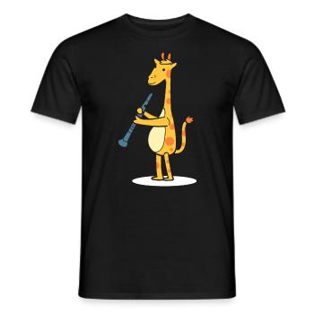 Lustiges Tier mit Klarinette Bandmitglied - Männer T-Shirt - Schwarz - Vorne - AI Model Male 178 light (178cm)