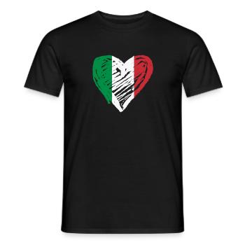 Italy Heart - Men's T-Shirt - black - Front - AI Model Male 178 light (178cm)