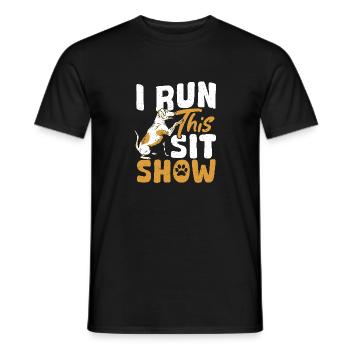 Dresseur de chiens Équipement de dressage de chiens pour dresseurs - T-shirt homme - noir - Devant - AI Model Male 178 light (178cm)