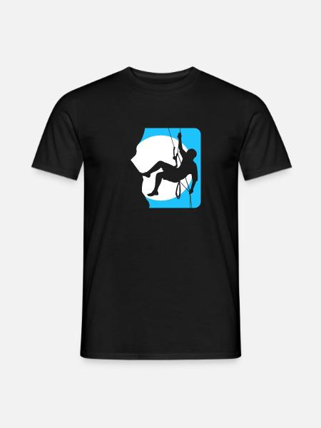 Klettern Bergsteiger Felsklettern Nordwand - Männer T-Shirt - Schwarz