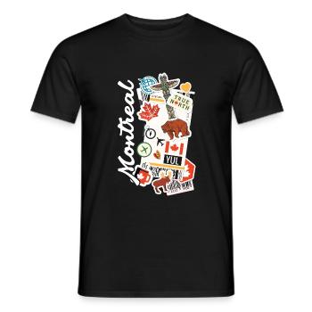 Montréal Canada True North - T-shirt homme - noir - Devant - AI Model Male 178 light (178cm)