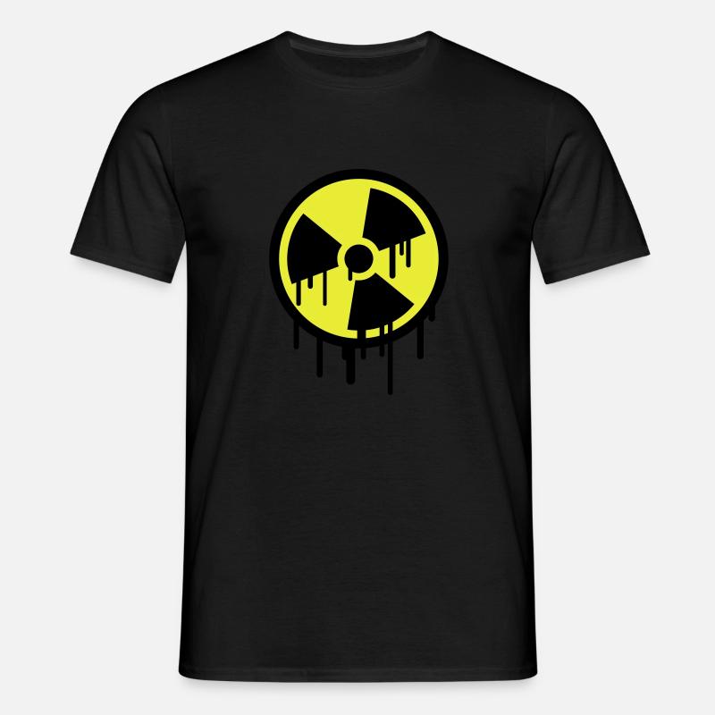 Atom Symbol Graffiti - Männer T-Shirt - Schwarz