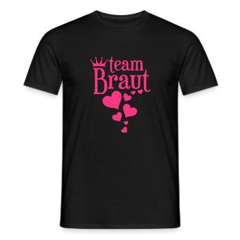 Team Braut - Junggesellinnenabschied - Männer T-Shirt - Schwarz - Vorne - AI Model Male 178 light (178cm)