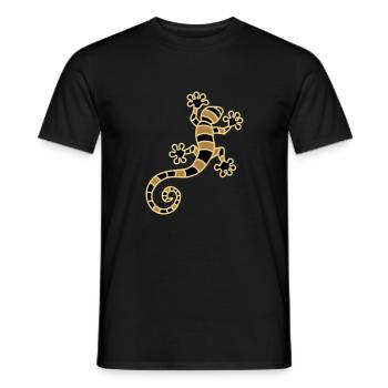 Tropical gecko three color print - Men's T-Shirt - black - Front - AI Model Male 178 light (178cm)