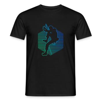 Boulder Grimpeurs Hommes Escalade Bloc - T-shirt homme - noir - Devant - AI Model Male 178 light (178cm)