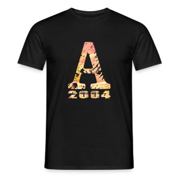 A 2004 Name Year of Birth Gift - Men's T-Shirt - black - Front - AI Model Male 178 light (178cm)