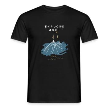 explore more - Männer T-Shirt - Schwarz - Vorne - AI Model Male 178 light (178cm)