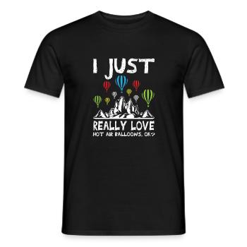 Hot Air Balloons - Männer T-Shirt - Schwarz - Vorne - AI Model Male 178 light (178cm)
