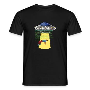 Alien Abduction Out Of This World - Männer T-Shirt - Schwarz - Vorne - AI Model Male 178 light (178cm)