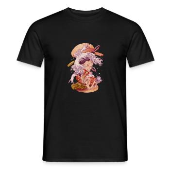 FUSION GHOST - Men's T-Shirt - black - Front - AI Model Male 178 light (178cm)