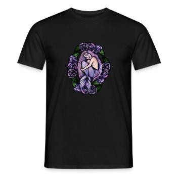 Sirène Violet - T-shirt homme - noir - Devant - AI Model Male 178 light (178cm)