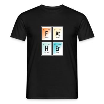 Father | Periodic Table of Elements - Men's T-Shirt - black - Front - AI Model Male 178 light (178cm)