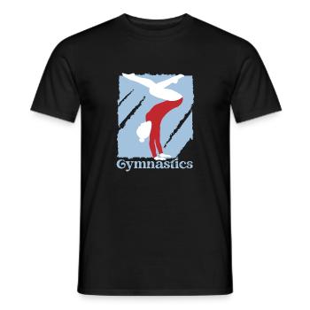 Gymnastics. Gymnast. Gym. Gift idea - Men's T-Shirt - black - Front - AI Model Male 178 light (178cm)