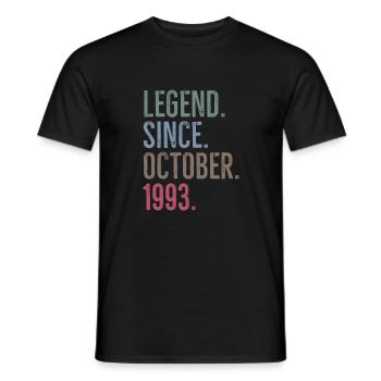Légende depuis octobre 1993 - T-shirt homme - noir - Devant - AI Model Male 178 light (178cm)