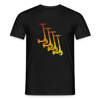 E-Scooter E-Roller Scooter - Männer T-Shirt - Schwarz - Vorne - AI Model Male 178 light (178cm)