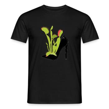 Venusfliegenfalle - Männer T-Shirt - Schwarz - Vorne - AI Model Male 178 light (178cm)