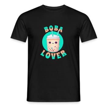 Bubble milk tea lover - Men's T-Shirt - black - Front - AI Model Male 178 light (178cm)