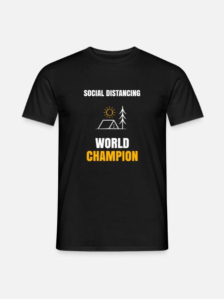 Lustige Sprüche für Camper beim Zelten - Männer T-Shirt - Schwarz
