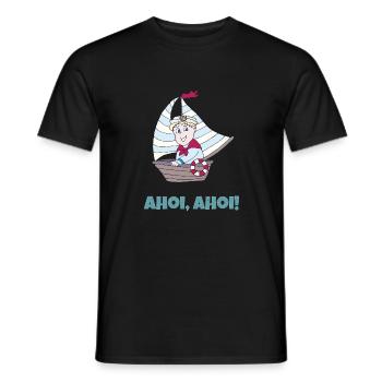 Little Captain Ahoy - Men's T-Shirt - black - Front - AI Model Male 178 light (178cm)