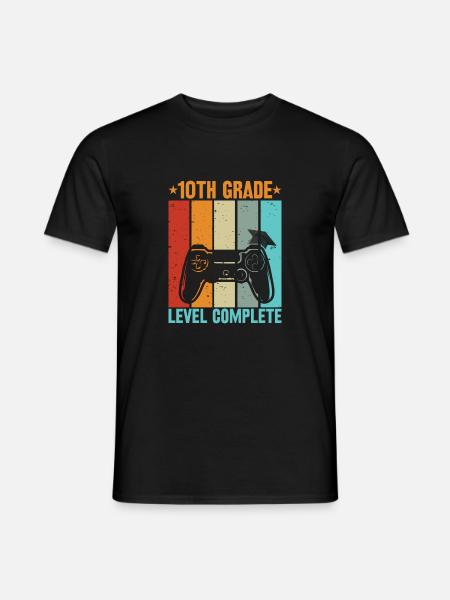 10. Klasse. Level abgeschlossen. Kleidung für Gamer. - Männer T-Shirt - Schwarz