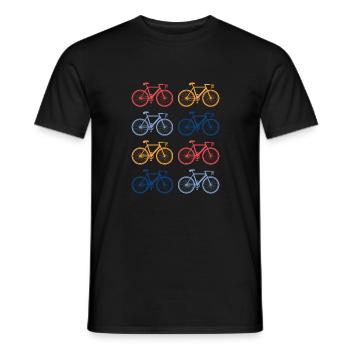 Bicycle Cycling Retro Vintage Gift Idea - Men's T-Shirt - black - Front - AI Model Male 178 light (178cm)
