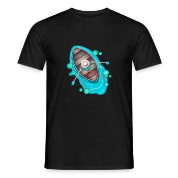 Boat - Men's T-Shirt - black - Front - AI Model Male 178 light (178cm)