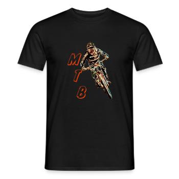 vtt descente - T-shirt homme - noir - Devant - AI Model Male 178 light (178cm)