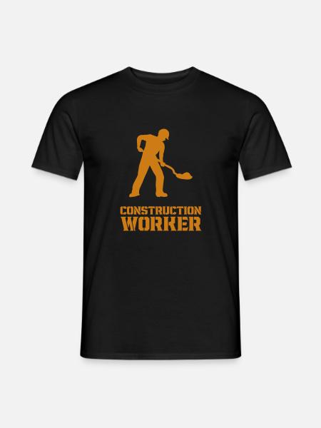 bauarbeiter baustelle worker - Männer T-Shirt - Schwarz