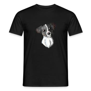 Jack Russell Pattern 5 - Männer T-Shirt - Schwarz - Vorne - AI Model Male 178 light (178cm)