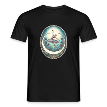 Ballerine bleue - T-shirt homme - noir - Devant - AI Model Male 178 light (178cm)