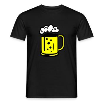 Bande dessinée de bière - T-shirt homme - noir - Devant - AI Model Male 178 light (178cm)