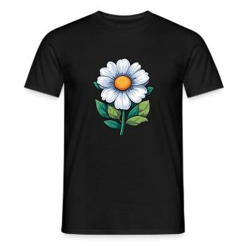 Kleine weiße Blume - Männer T-Shirt - Schwarz - Vorne - AI Model Male 178 light (178cm)