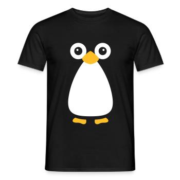 Vecteur mignon pingouin - T-shirt homme - noir - Devant - AI Model Male 178 light (178cm)