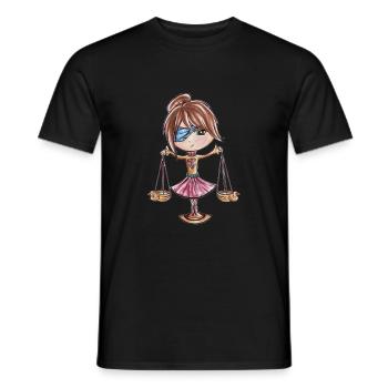 Zodiaque: Balance - T-shirt homme - noir - Devant - AI Model Male 178 light (178cm)
