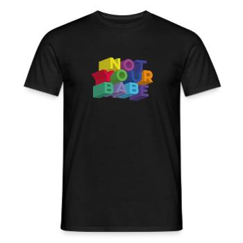NICHT DEIN BABY - Männer T-Shirt - Schwarz - Vorne - AI Model Male 178 light (178cm)