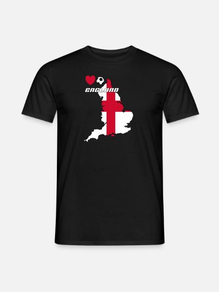 I Love Soccer England - Men's T-Shirt - black